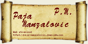 Paja Manzalović vizit kartica